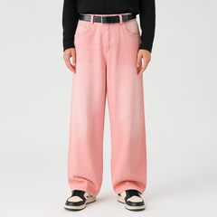 4Legend – Herren Flare Jeans – Lässiger Streetstyle, Taschen, reifer Look in Rosa