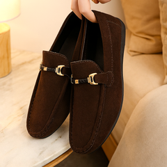Elijah Wildleder-Mokassin-Loafer – Flexible und stylische Herrenschuhe in Dunkelbraun