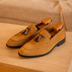 London Wildleder-Loafer – Flexible und stylische Herrenschuhe in Hellbraun
