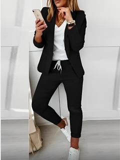 Colleen - Eleganter Blazer- und Hosenanzug für Damen in Schwarz