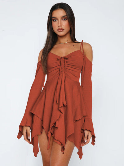 Clara – Schulterfreies Sommerkleid für Damen im Lagenlook