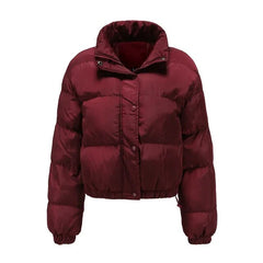 2023 Puff Wintermantel in Burgundisch