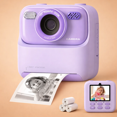 SnapJoy | Bunte Sofortbildkamera für Kinder mit HD-Selfie-Funktion in Lila