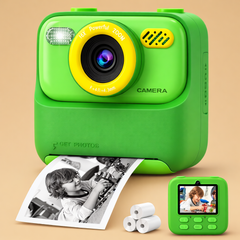 SnapJoy | Bunte Sofortbildkamera für Kinder mit HD-Selfie-Funktion in Grün
