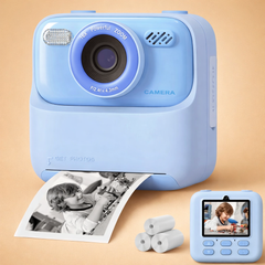 SnapJoy | Bunte Sofortbildkamera für Kinder mit HD-Selfie-Funktion in Blau