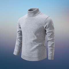 Samuel - Rollkragenpullover aus Seidenwolle in Grau