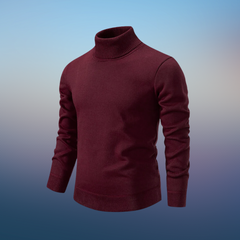 Samuel - Rollkragenpullover aus Seidenwolle in Rot