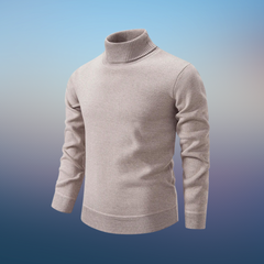 Samuel - Rollkragenpullover aus Seidenwolle in Beige