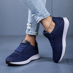 Bequeme Damensneaker mit atmungsaktivem Design in Blau