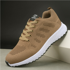 Bequeme Damensneaker mit atmungsaktivem Design in Khaki