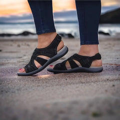 Sandra® | Erschwingliche perfekte Sandalen in Schwarz