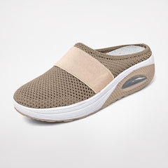 Atmungsaktiver Mesh-Hausschuh für Damen in Khaki
