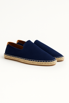 Kevin – Espadrilles Herren Wildleder Sommer Leicht Lässig in Blau