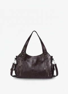 Dakota Schultertasche | Elegante & Praktische Tasche aus Veganem PU-Leder in Braun