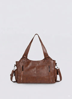 Dakota Schultertasche | Elegante & Praktische Tasche aus Veganem PU-Leder in Hellbraun