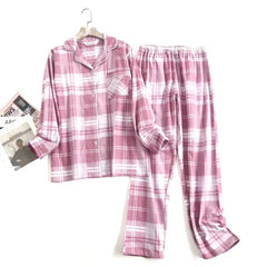 Roxana - Bequemes Damen Pyjama-Set mit lebendigen Mustern in Rosa Weiß