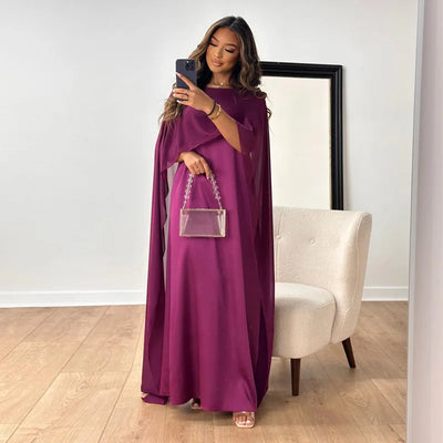 Dajana - Elegantes Damenkleid Mit Cape Ärmeln