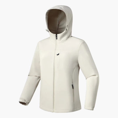 Damen Softshelljacke mit Kapuze und Reißverschluss
