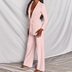 Damenanzug mit Blazer und Hose für Festliche Anlässe - Eleganter Damen Anzug in Hellrosa