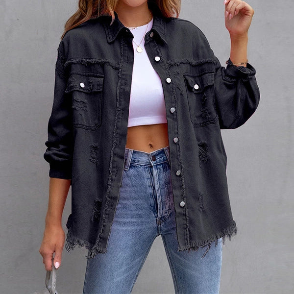 RalphMattew Zerfledderte Jeansjacke