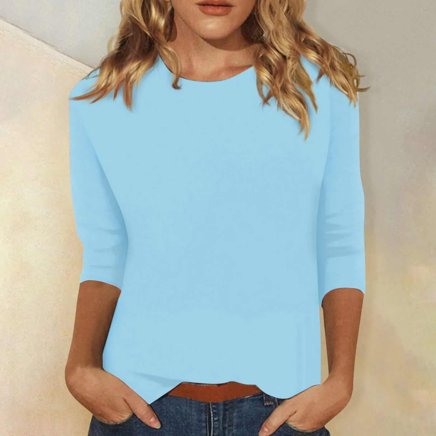 Rundhalsshirt mit Langen Ärmeln für Damen