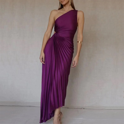 Ameya - Asymmetrisches Faltenkleid