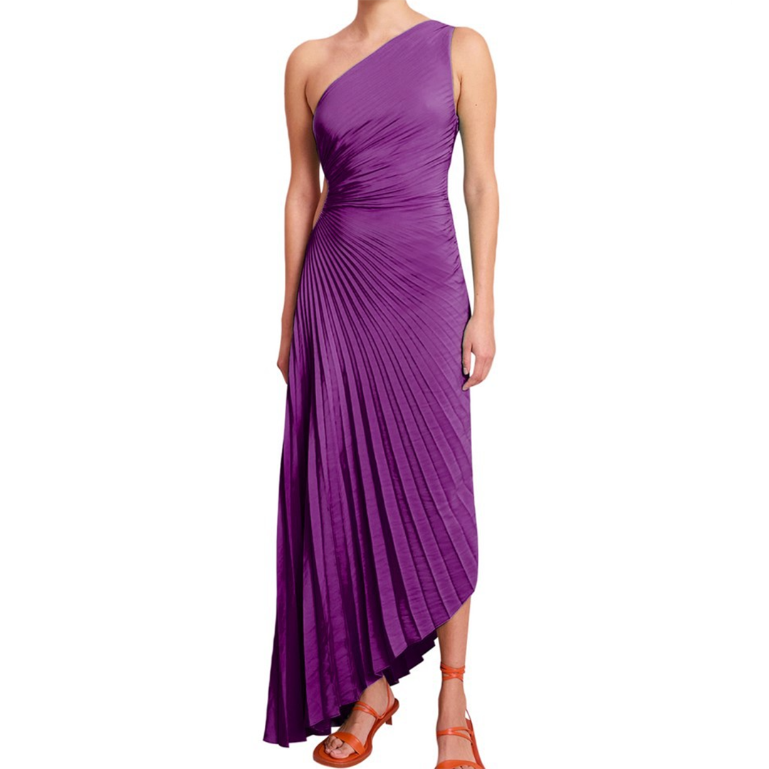 Ameya - Asymmetrisches Faltenkleid