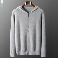 Valletta Cashmere Hoodie in Gray