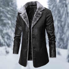 Severino - Herren Wintermantel mit Kuschelfaktor in Schwarz