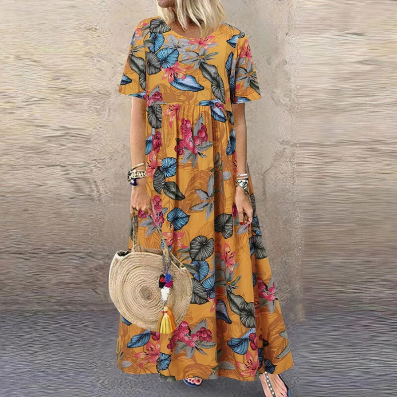 Diana - Damen Sommerkleid Mit Blumenmuster