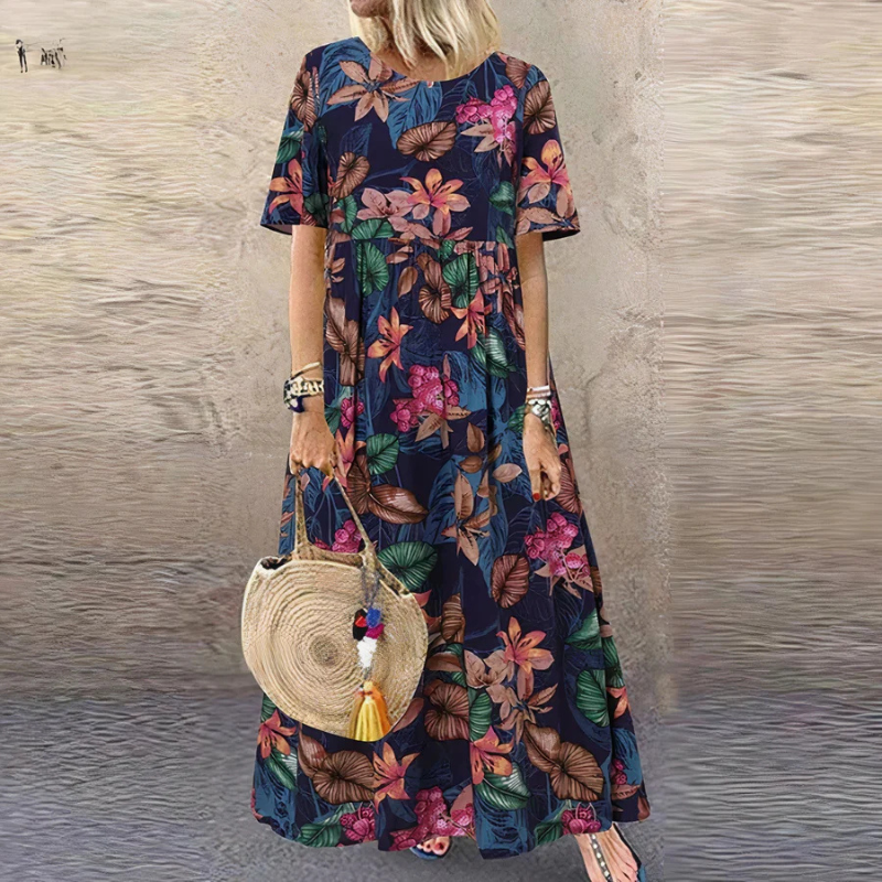 Diana - Damen Sommerkleid Mit Blumenmuster