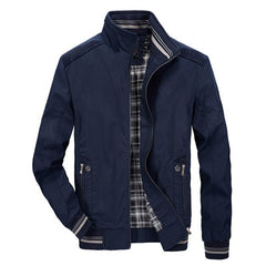 Sommerjacke mit Reissverschluss und Taschen für Männer in Blau