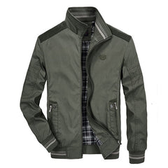 Sommerjacke mit Reissverschluss und Taschen für Männer in Grün