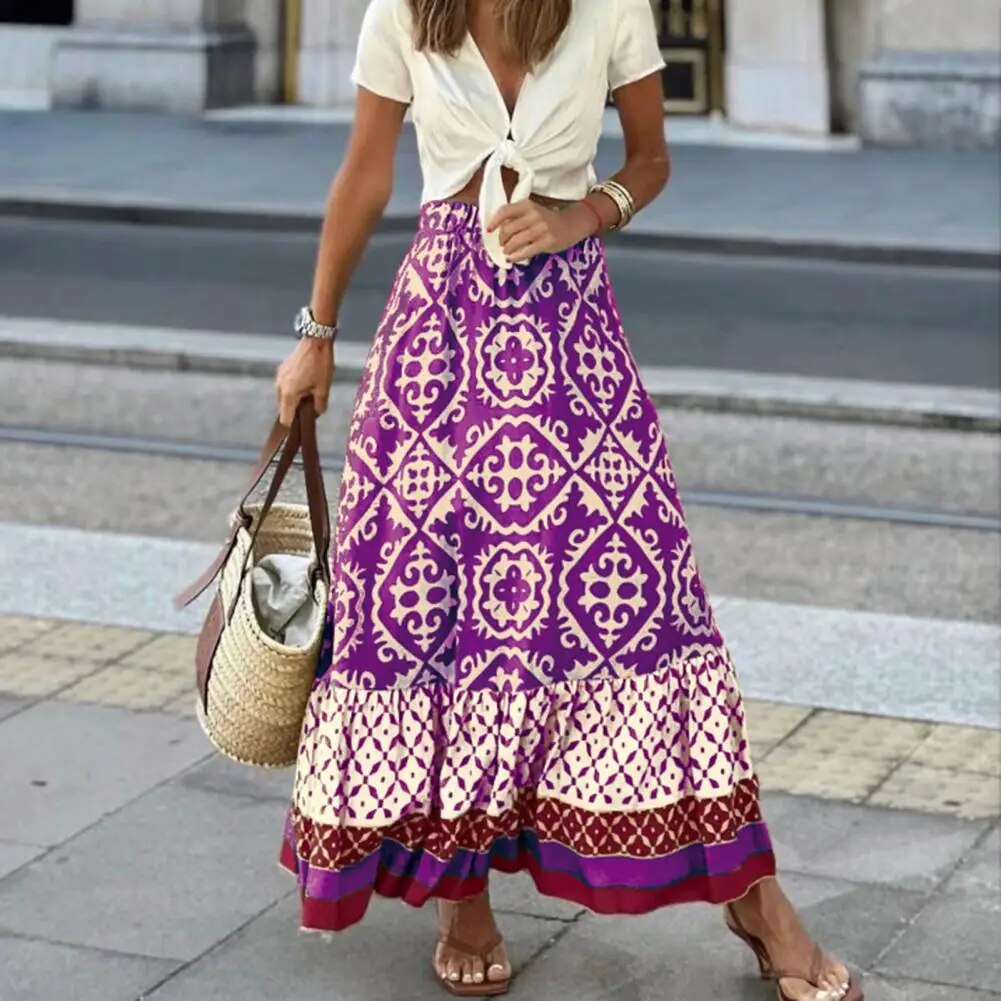 Djamila - Sommerrock Mit Hoher Taille Für Damen