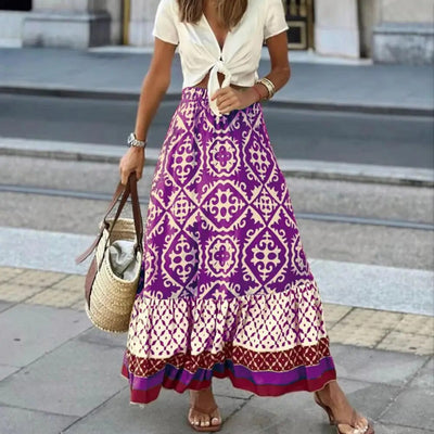 Djamila - Sommerrock Mit Hoher Taille Für Damen