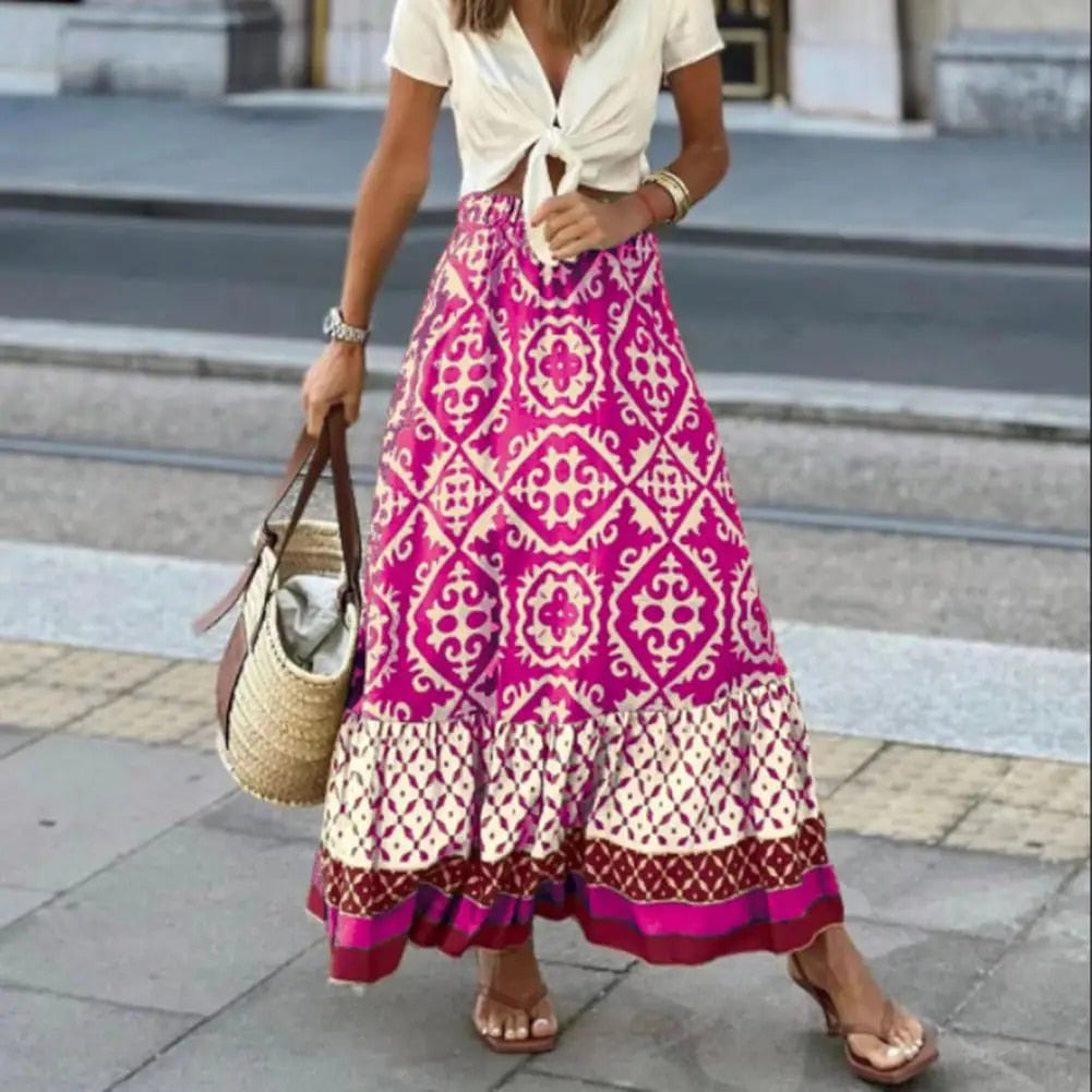 Djamila - Sommerrock Mit Hoher Taille Für Damen