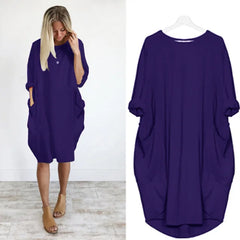 Renate® | Oversize-Kleid mit Taschen in Lila
