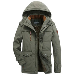 Wasserdichter Parka Wintermantel Kapuzenjacke in Grün