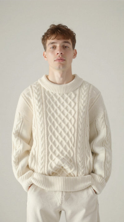 Abdal Strickpullover mit Rundhalsausschnitt