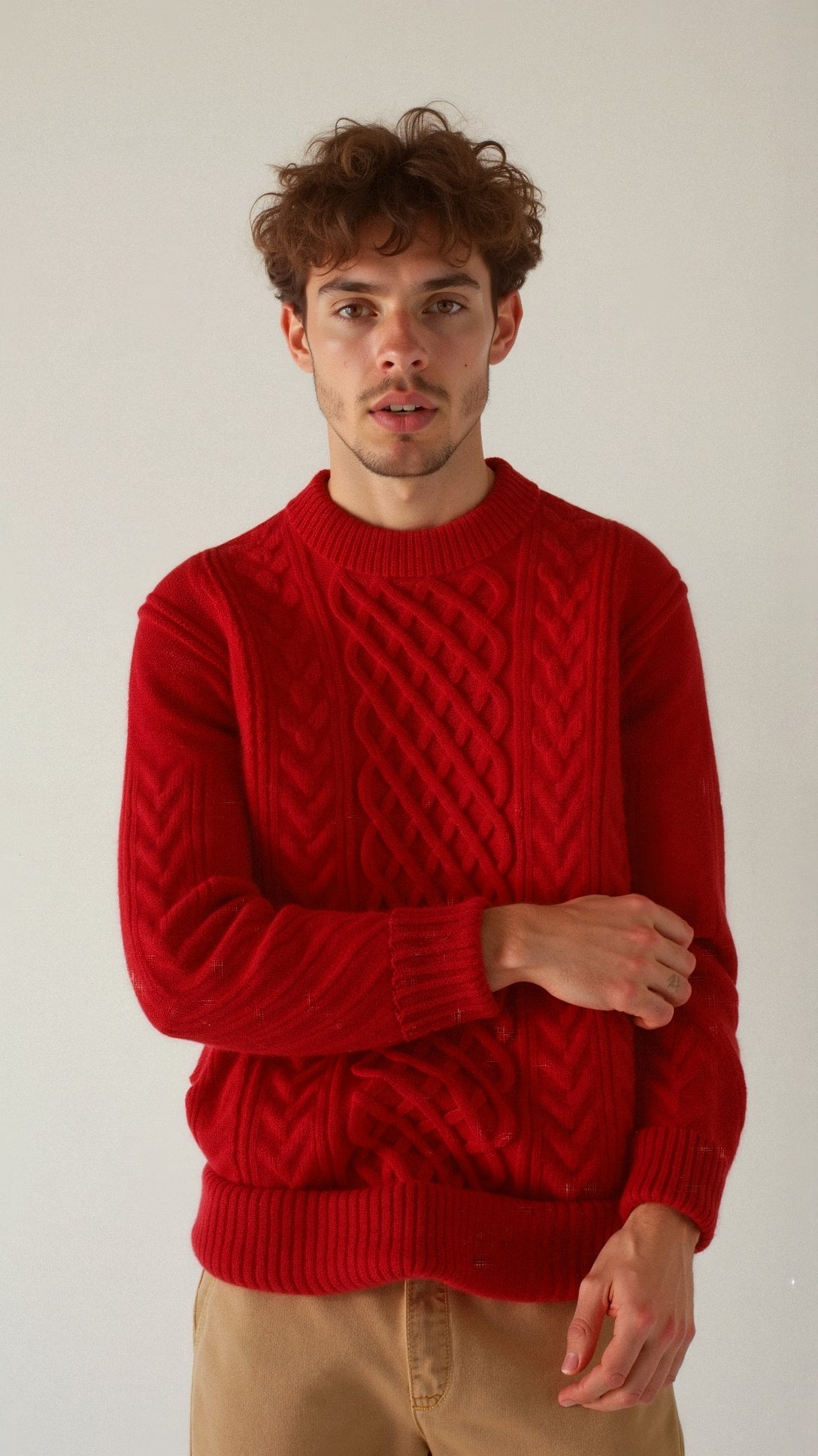Abdal Strickpullover mit Rundhalsausschnitt