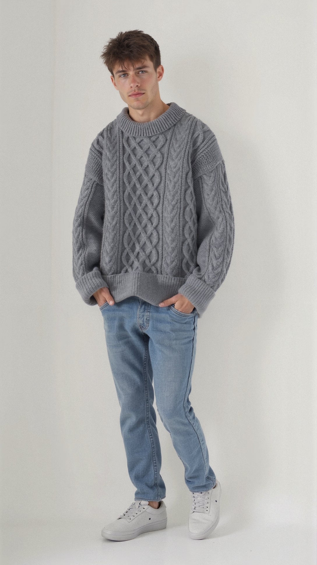 Abdal Strickpullover mit Rundhalsausschnitt