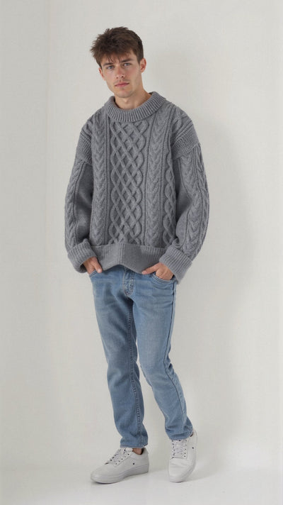 Abdal Strickpullover mit Rundhalsausschnitt