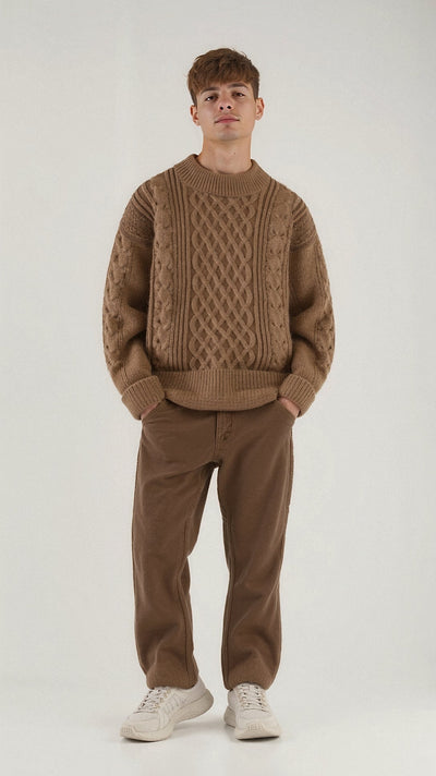 Abdal Strickpullover mit Rundhalsausschnitt