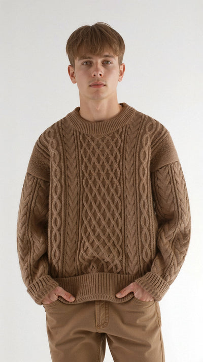 Abdal Strickpullover mit Rundhalsausschnitt