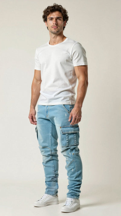 Casper - Ultra Stretch - Cargo-Jeans