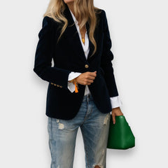 Leandra – Blazer mit tailliertem Schnitt in Schwarz