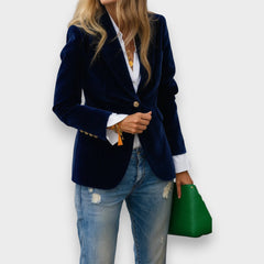 Leandra – Blazer mit tailliertem Schnitt in Blau