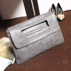 Caitlin - Rechteckige Handtasche in Grau