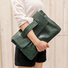 Caitlin - Rechteckige Handtasche in Grün