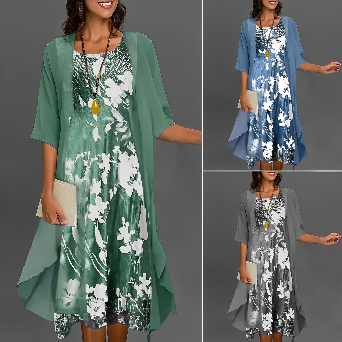 Gladys - Elegantes Midi-Abendkleid-Set für Damen